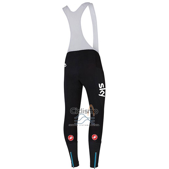Sky Ropa Ciclismo Culotte Largo 2017 Mangas Largas Profundo Negro